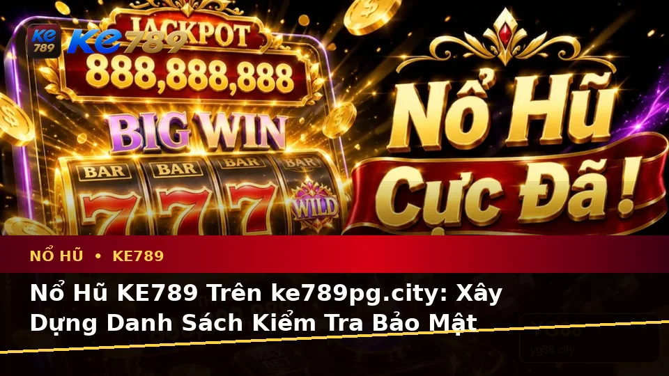 Nổ Hũ KE789 Trên ke789pg.city: Xây Dựng Danh Sách Kiểm Tra Bảo Mật Trước Khi Quay Slot Và Săn Jackpot