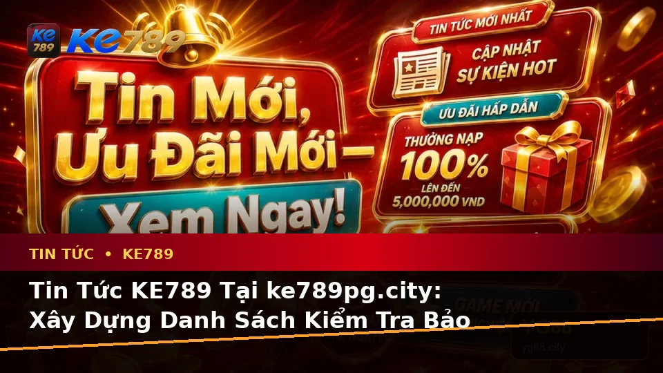 Tin Tức KE789 Tại ke789pg.city: Xây Dựng Danh Sách Kiểm Tra Bảo Mật Trước Khi Sử Dụng Tin Khuyến Mãi Trên Trang Chính Thức