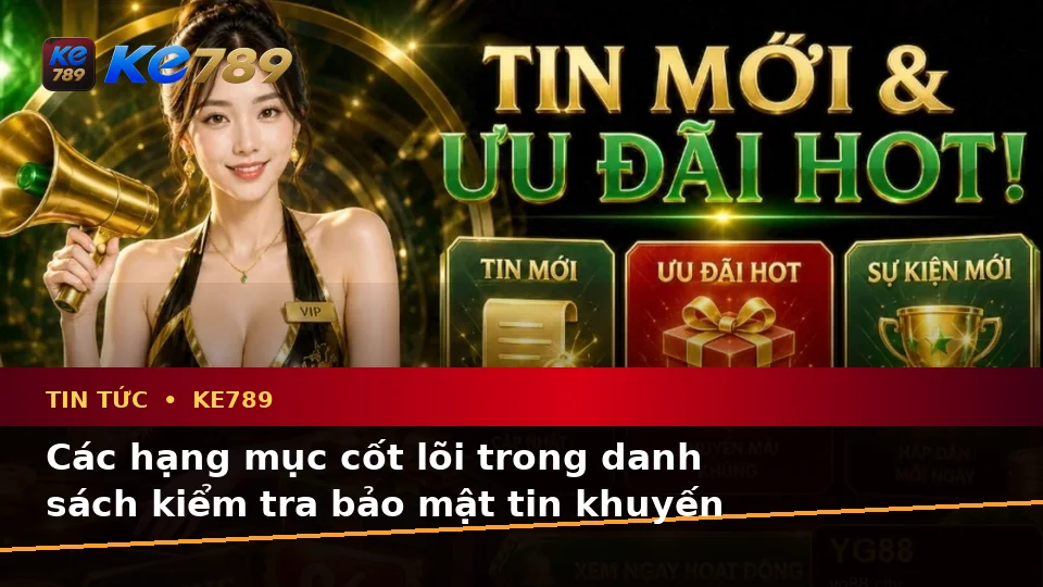 Tin Tức KE789 Tại ke789pg.city: Xây Dựng Danh Sách Kiểm Tra Bảo Mật Trước Khi Sử Dụng Tin Khuyến Mãi Trên Trang Chính Thức