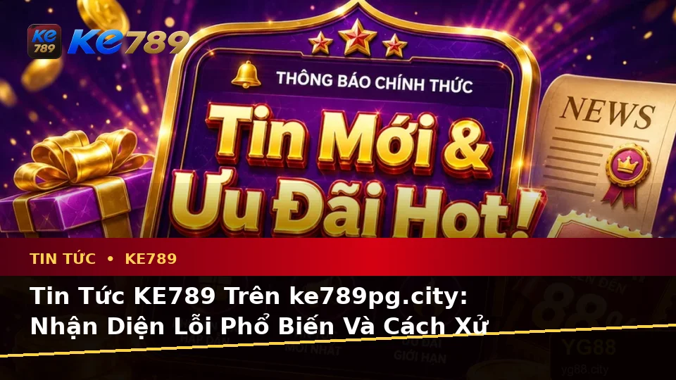 Tin Tức KE789 Trên ke789pg.city: Nhận Diện Lỗi Phổ Biến Và Cách Xử Lý Có Trách Nhiệm Với Tin Khuyến Mãi