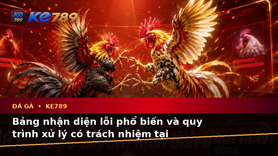 Đá Gà KE789 Trên ke789pg.city: Nhận Diện Lỗi Phổ Biến Khi Quản Lý Phiên Chơi Và Xử Lý Có Trách Nhiệm